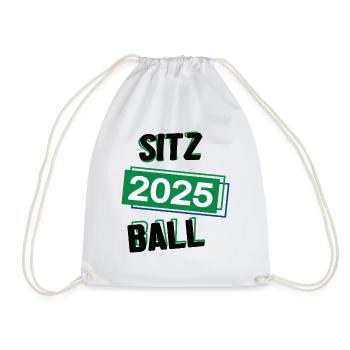 Sitzball Spieler Team Turnier Mannschaft in 2025 - Turnbeutel - Weiß - Vorne