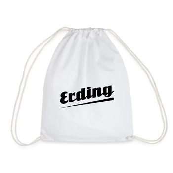 Erding - Textdesign mit Stadtnamen - Turnbeutel - Weiß - Vorne