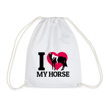J’aime mon cheval - Sac de sport léger - blanc - Devant