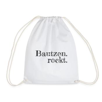 Bautzen rockt - Textdesign mit Stadtnamen - Turnbeutel - Weiß - Vorne