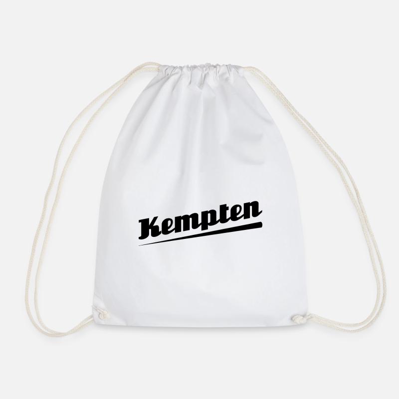 Kempten - Textdesign mit Stadtnamen - Turnbeutel - Weiß