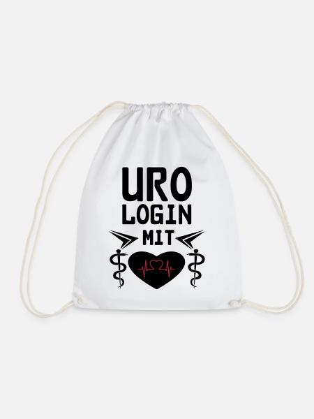 Urologin mit Herz Geschenk - Turnbeutel - Weiß