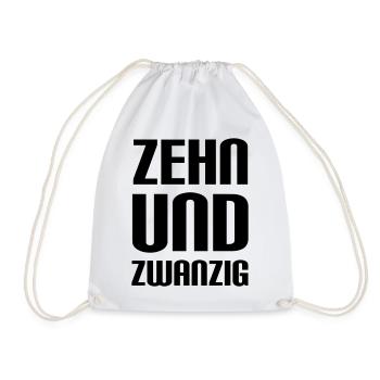 zehnundzwanzig = 30 Jahre Geburtstag - Turnbeutel - Weiß - Vorne