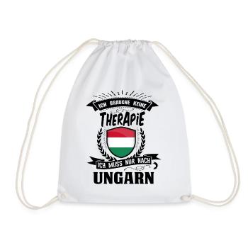 Ich brauche keine Therapie Ungarn - Turnbeutel - Weiß - Vorne