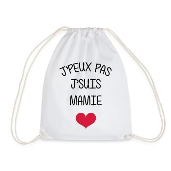 Mamie Mamy Grand Mère Naissance Bébé Amour - Sac de sport léger - blanc - Devant