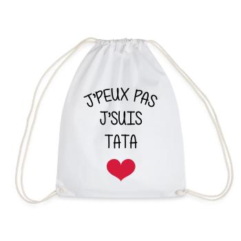 Tante / Tata / Marraine / Oncle / Nourrice / Bébé - Sac de sport léger - blanc - Devant