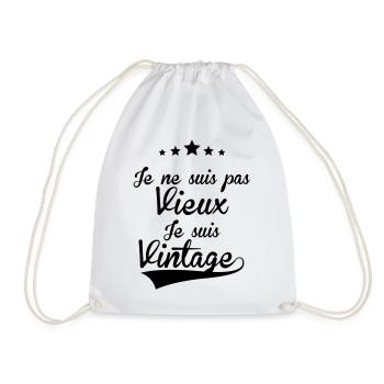Vintage_FR_H - Sac de sport léger - blanc - Devant