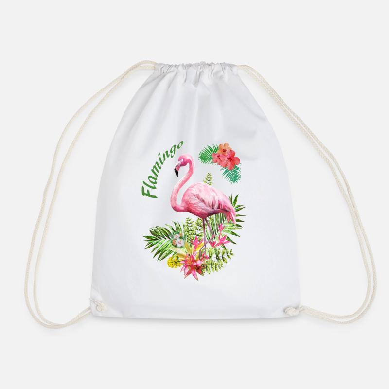 Flamingo - Turnbeutel - Weiß