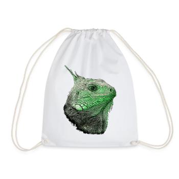 leguane, Leguankopf, beste reptilien kleidung - Turnbeutel - Weiß - Vorne