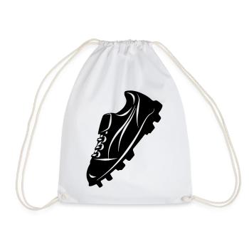 Football boot transparent shadow figure - Drawstring Bag - white - Front