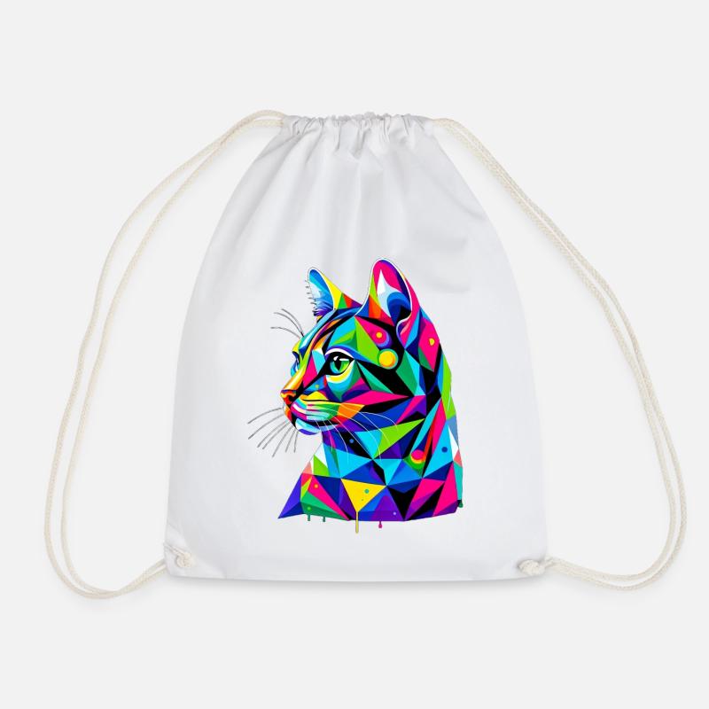 Katze - Turnbeutel - Weiß