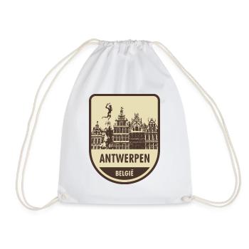 Antwerpen Stadtbild Schild - Turnbeutel - Weiß - Vorne