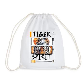 Tiger, Tiger Head, Big Cat, Predator, Wild, Strong - Drawstring Bag - white - Front