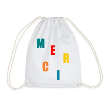 MERCI. MAÎTRESSE. MAÎTRE. MERCI MAÎTRESSE - Sac de sport léger - blanc - Devant