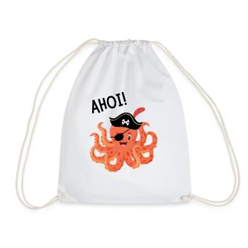 PiratenOktopus - Turnbeutel - Weiß - Vorne