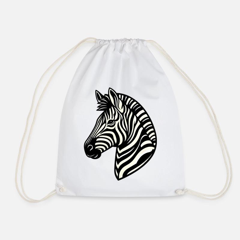 Zebra - Turnbeutel - Weiß
