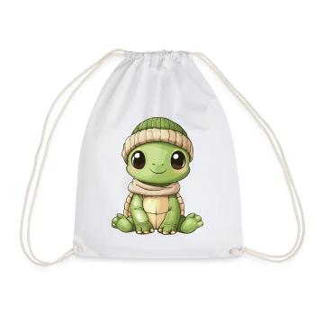 tortue mignon mignon bébé enfants animal dessin animé - Sac de sport léger - blanc - Devant
