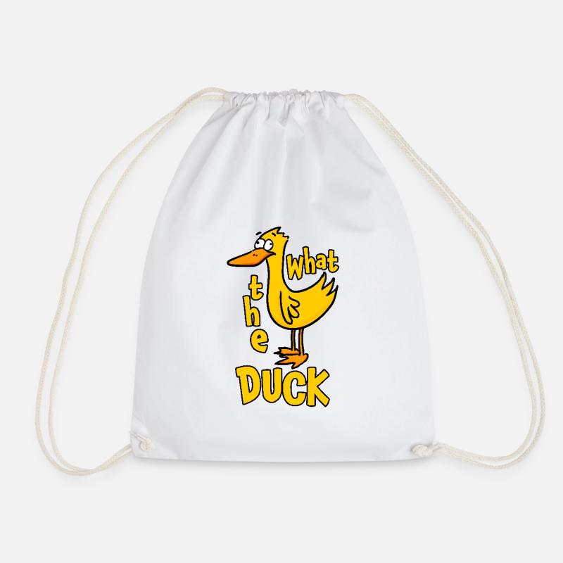 What The Duck - Drawstring Bag - white