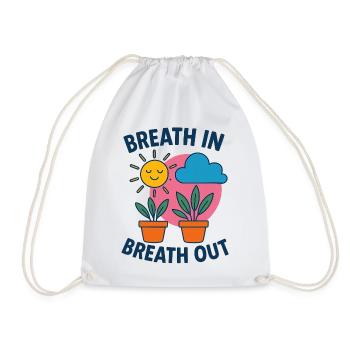 Souffle Soleil Plantes Motif - Sac de sport léger - blanc - Devant