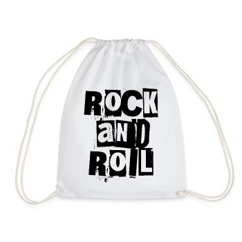 Design de logo Rock and Roll audacieux et vieilli - Sac de sport léger - blanc - Devant