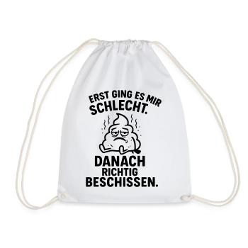 kater trinken laune beschissen kopfschmerz - Turnbeutel - Weiß - Vorne