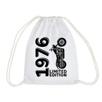 Anniversaire 50 Ans Biker Né en 1976 Vintage - Sac de sport léger - blanc - Devant