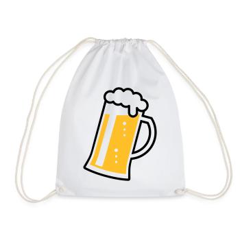 Maßkrug (bière / chope / verre à bière / R /// 2C) - Sac de sport léger - blanc - Devant