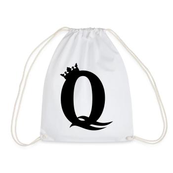 Q-Queen – Majestueuse Party & Girl Design - Sac de sport léger - blanc - Devant
