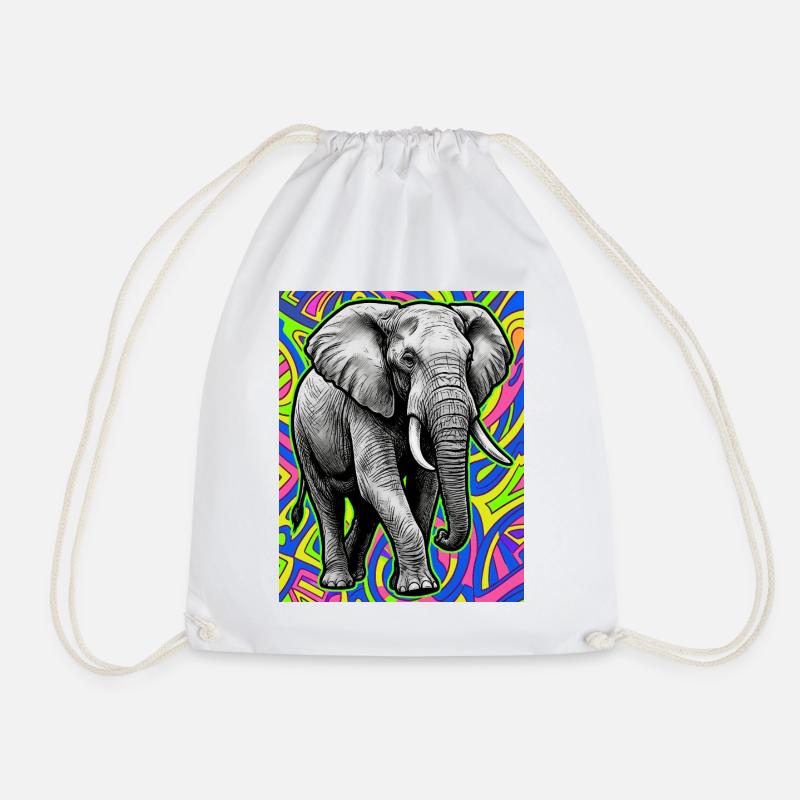 éléphant - Sac de sport léger - blanc