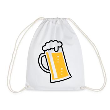 Maßkrug (Bier / Bierseidel / Bierglas / R /\/ 2C)  - Turnbeutel - Weiß - Vorne