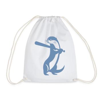 Otter Baseball Silhouette - Sac de sport léger - blanc - Devant