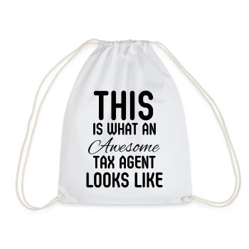 Tax Agent Accounting Financial Advisor Gift - Drawstring Bag - white - Front