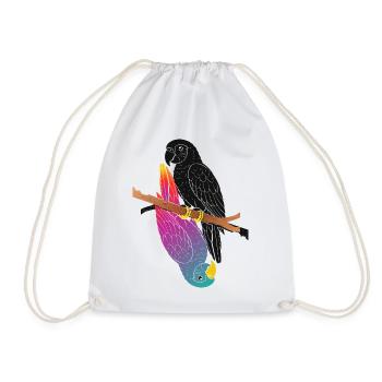 Deux perroquets sur le dessin de la bande dessinée de branche - Sac de sport léger - blanc - Devant