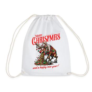 Merry Christmas - Zu viel  Weihnachten - Turnbeutel - Weiß - Vorne