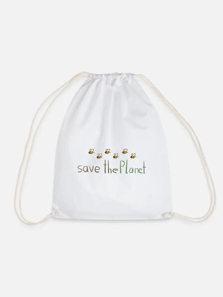 sauver la planète abeilles conservation de la nature protection du climat - Sac de sport léger - blanc