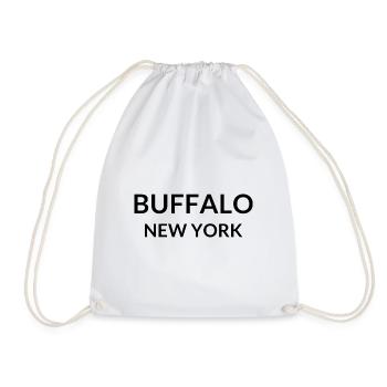 Buffalo New York USA - Drawstring Bag - white - Front