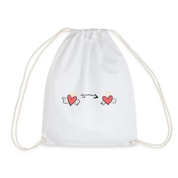 cœur cœur amour ange flèche symbole - Sac de sport léger - blanc - Devant
