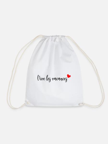 VIVE LES VACANCES. VACANCES.BONNES VACANCES. VIVE - Sac de sport léger - blanc