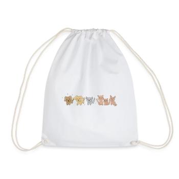 Chiens Chats Symbole Animaux Mignon Cartoon Pet - Sac de sport léger - blanc - Devant