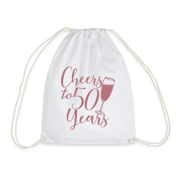 50e anniversaire Femmes pour ses acclamations à 50 ans - Sac de sport léger - blanc - Devant