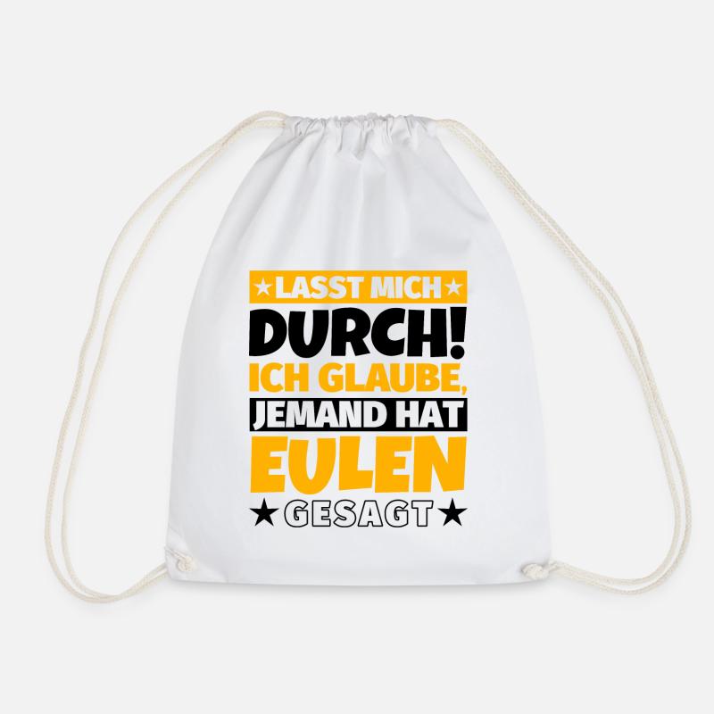 Eulen - Turnbeutel - Weiß