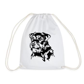 GERMAN HUNTING TERRIER hunting dogs hunting dog Wilsigns - Drawstring Bag - white - Front