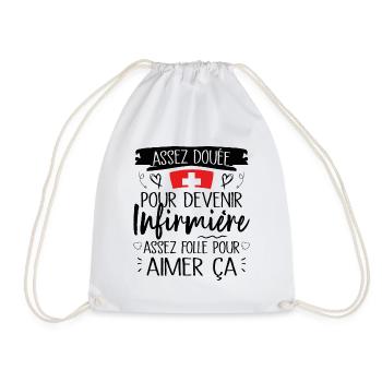 Assez douée pour devenir infirmière cadeau - Sac de sport léger - blanc - Devant