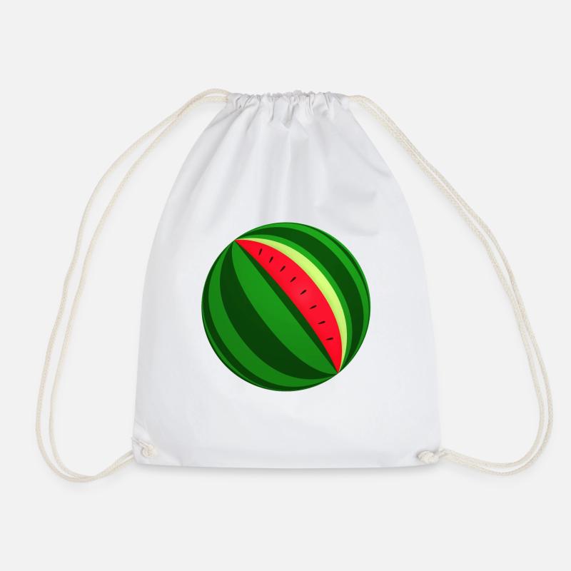 Watermelon - Drawstring Bag - white