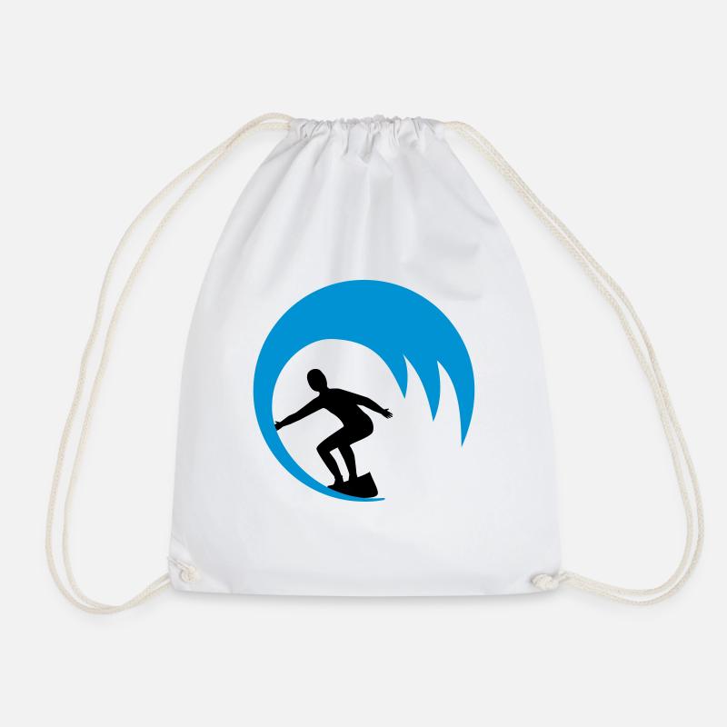 Surfers, surfers - Drawstring Bag - white