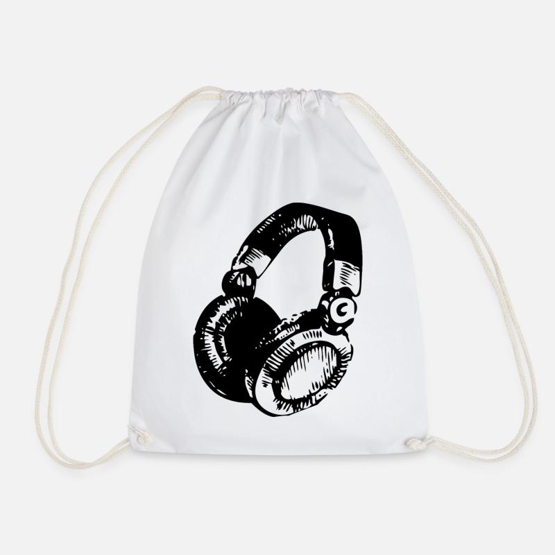 DJ Headset - Turnbeutel - Weiß