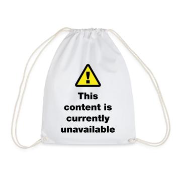⚠ This Content Is Currently Unavailable - Drawstring Bag - white - Front