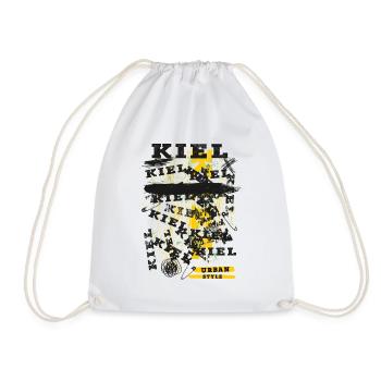 Kiel Germany City Skyline Home Love - Drawstring Bag - white - Front