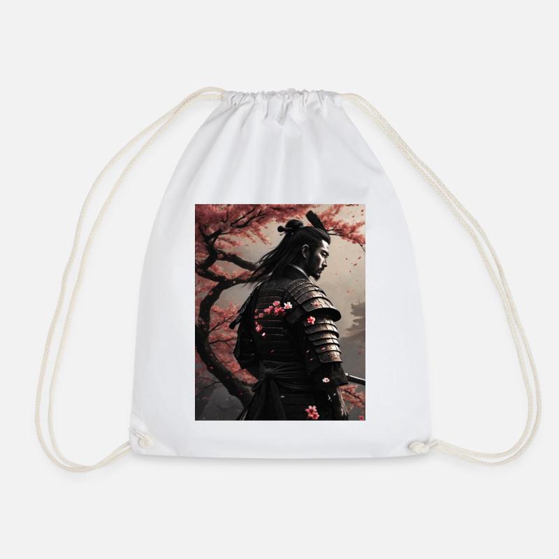 Samurai-Kirschblüten - Turnbeutel - Weiß