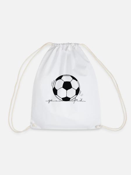 Fußball - Go for it - Turnbeutel - Weiß